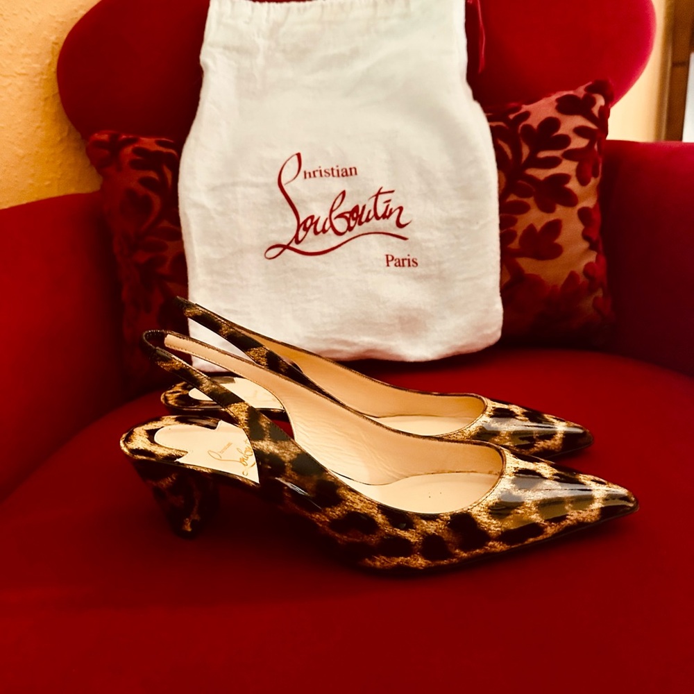 Christian Louboutin Leopard Print Heels - Picture 3 of 8